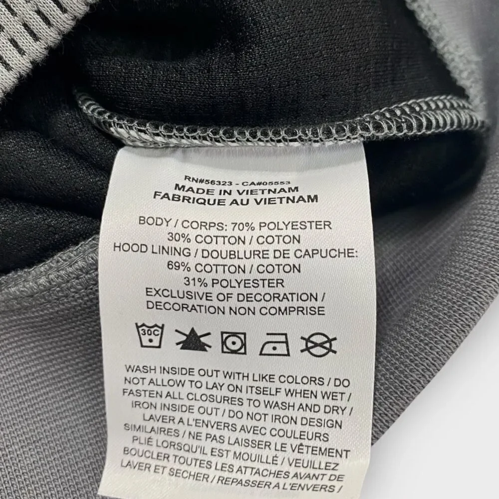 Nike Sportswear Tech Fleece Kids Winterized Full-Zip Gray Black Hoodie size S